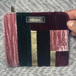Fossil RFID Jori Bifold Black Patchwork Women's  Wallet